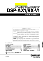 Yamaha DSP-RX-V1 - Service Manual 